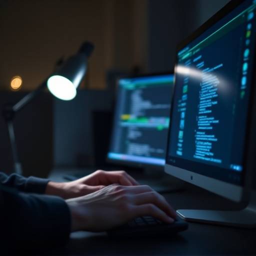 Persona navegando en una computadora usando solo el teclado
