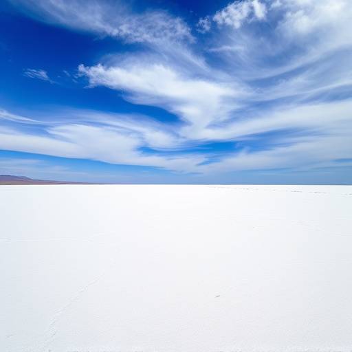 Salinas Grandes en Jujuy, un desierto de sal blanco bajo un cielo azul intenso